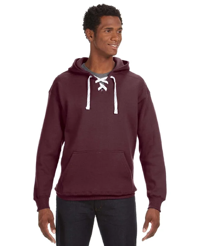 Weekend Discounts to Snag J America Adult Sport Lace Hooded Sweatshirt | Maroon