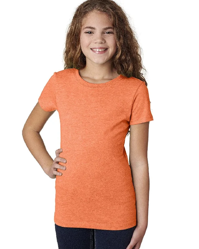 Warehouse Sale Next Level Girls Princess CVC Tee | Neon Hthr Orang