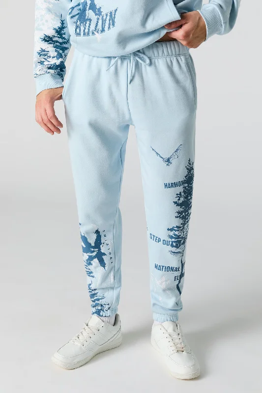 Shop and Save Nature Graphic Fleece Jogger