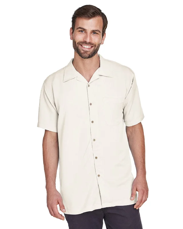 Amazing Deals Harriton Bahama Cord Camp Shirt | Creme