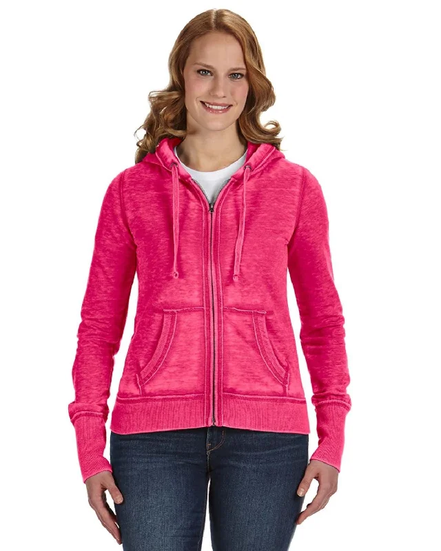 Seasonal Clearance J America Ladies Zen Full-Zip Fleece Hoodie | Wildberry
