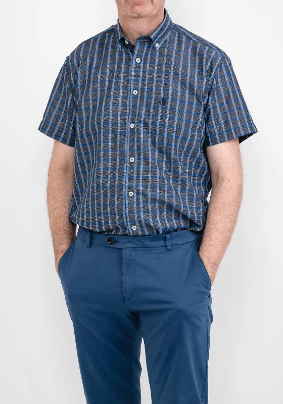 Weekend Deals to Make You Smile Pre End Merrick Check Shirt, Ultra Dark Navy