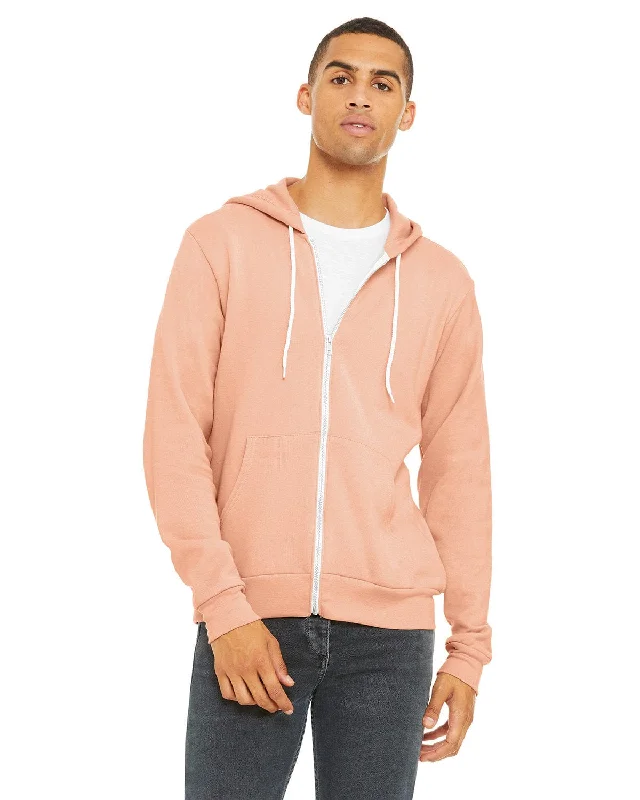 Weekend Offers That Impress Bella+Canvas Unisex Poly-Cotton Fleece Full-Zip Hoodie | Peach Weekend Offers That Impress Bella+Canvas Unisex Poly-Cotton Fleece Full-Zip Hoodie | Peach