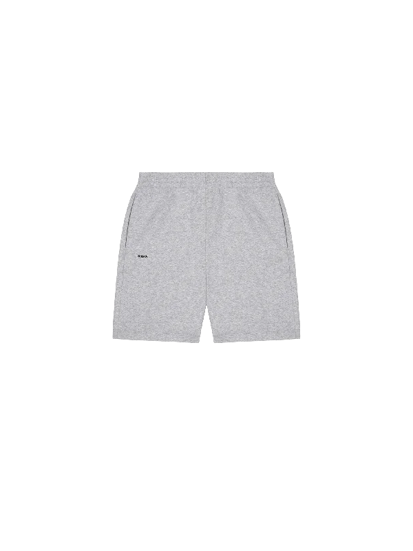 Price Break Mens 365 Midweight Mid Length Shorts—grey-marl