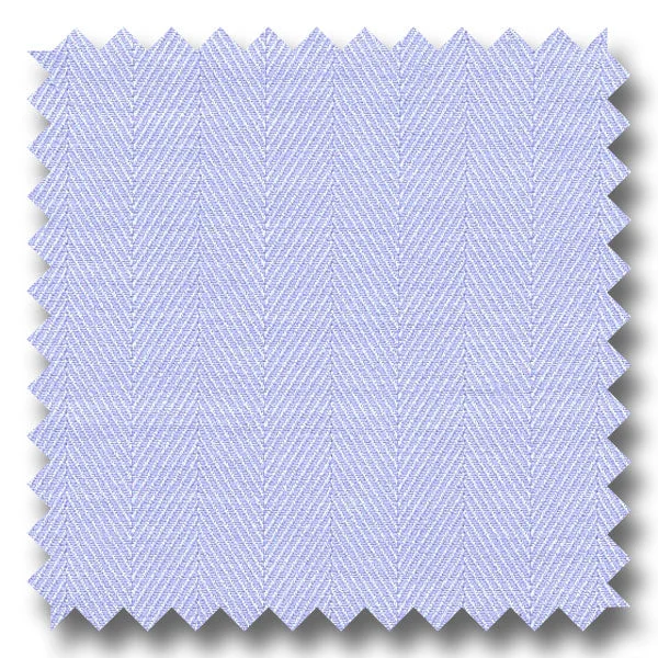 Limited Availability Light Blue 200 2Ply Herringbone - Custom Dress Shirt
