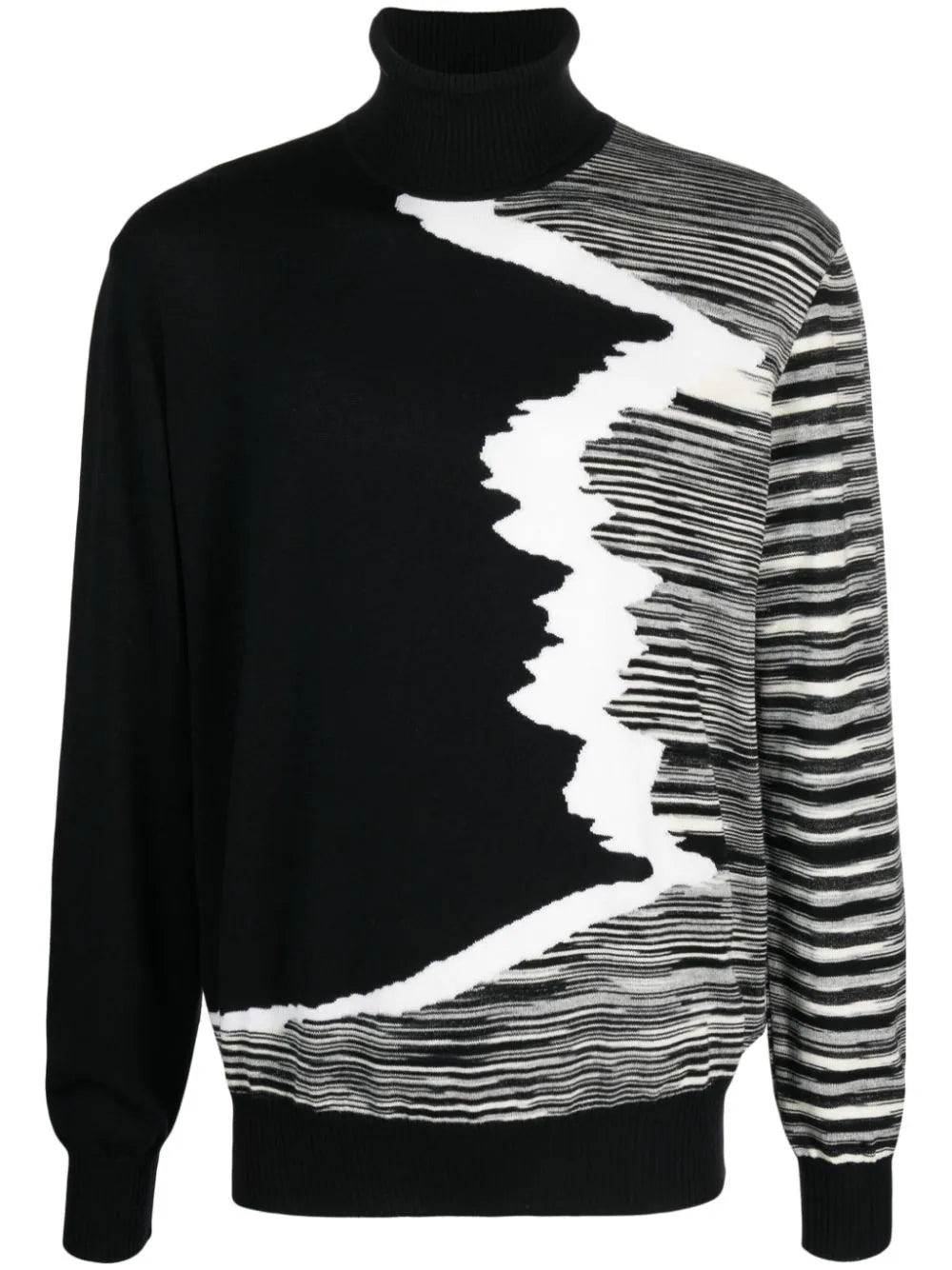Weekend Savings Bonanza Stripe-Pattern Roll-Neck Jumper
