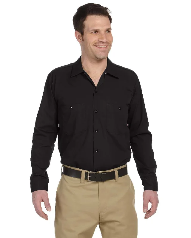 Instant Discount Dickies Industrial Long Sleeve Work Shirt | Black