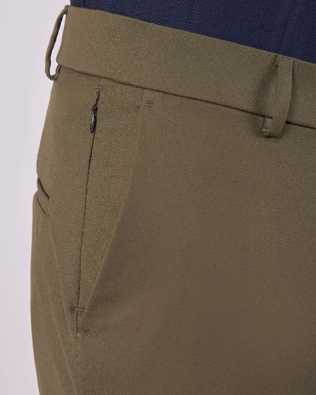 Exclusive Deal Tailored Smart Pants - Olive