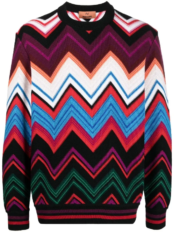 Weekend Discounts to Celebrate Zigzag Crew-Neck Jumper