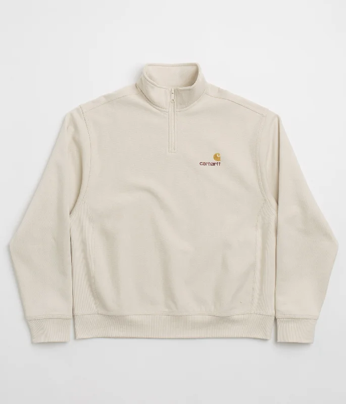 Take Action Carhartt Half Zip American Script Sweatshirt - Moonbeam