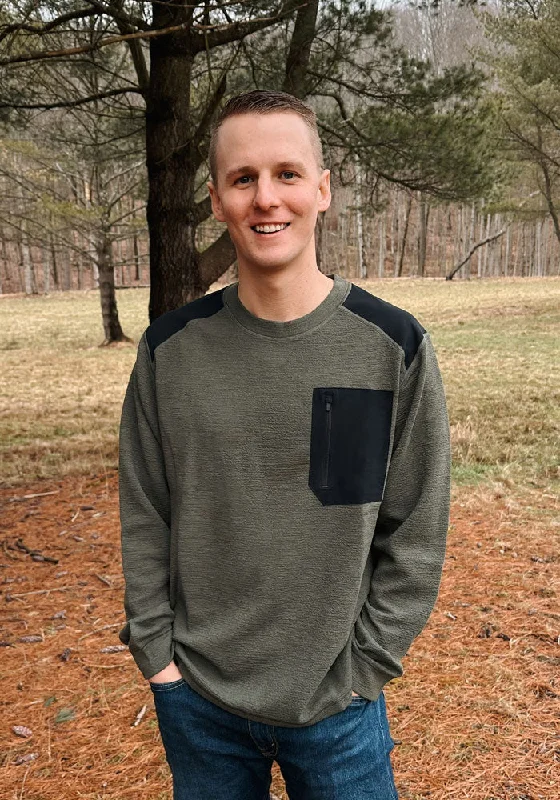 Weekend Savings Bonanza Andes Crewneck Top - Olive