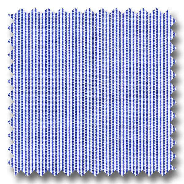 Weekend Savings Extravaganza Navy Stripe 240 2Ply Poplin - Custom Dress Shirt