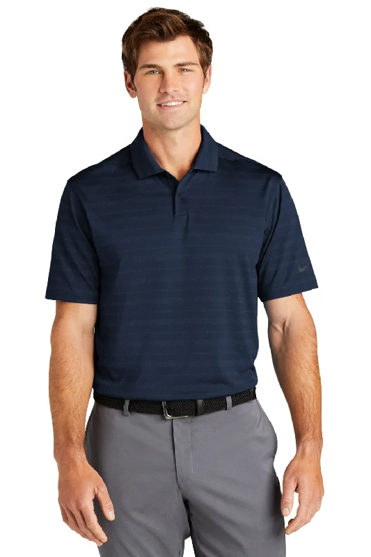 Instant Deal Nike Mens Vapor Jacquard Dri-Fit Moisture Wicking Short Sleeve Polo Shirt - Navy Blue Instant Deal Nike Mens Vapor Jacquard Dri-Fit Moisture Wicking Short Sleeve Polo Shirt - Navy Blue