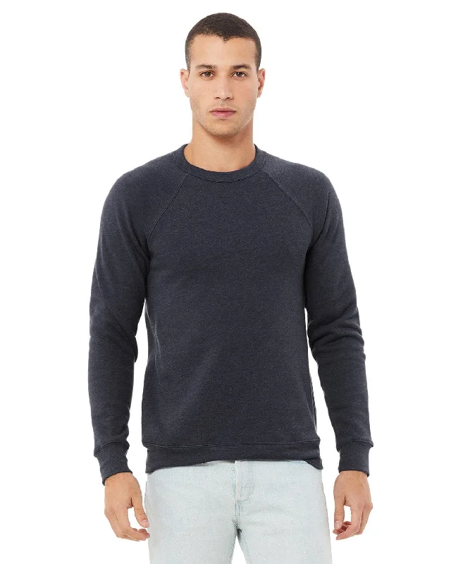 Factory Direct Sale Bella+Canvas Triblend Unisex Crewneck Sweatshirt | Heather Navy