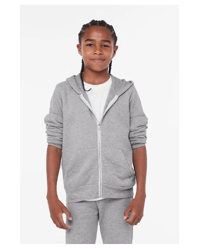 Don't Wait Bella+Canvas Youth Sponge Fleece Full-Zip Hooded Sweatshirt | Athletic Heather Don't Wait Bella+Canvas Youth Sponge Fleece Full-Zip Hooded Sweatshirt | Athletic Heather