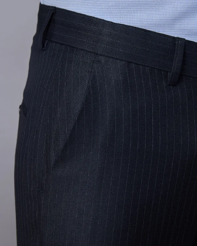 Steals and Deals Epsilon Striped Dress Pants - Dark Grey