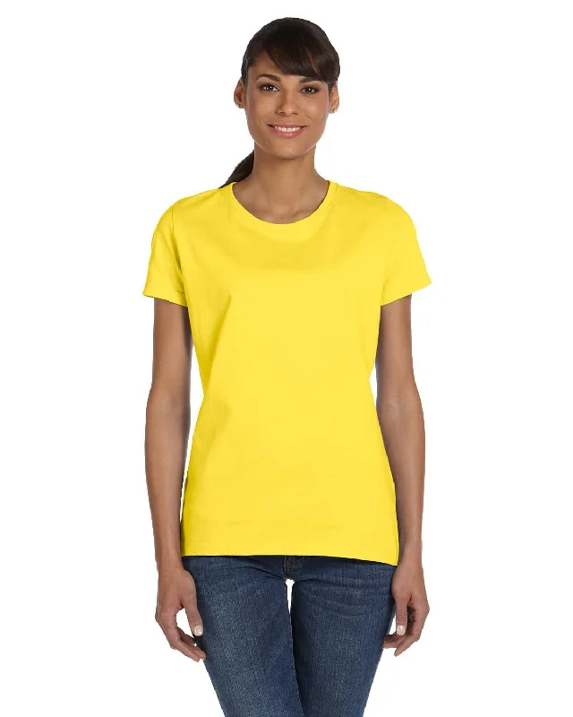 Early Bird Fruit of the Loom Ladies Heavy Cotton T-Shirt | Yellow