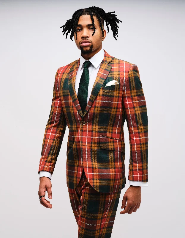 Online Only Orange Balmoral Tartan Jacket