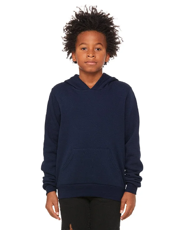 Limited Time Discount Bella+Canvas Youth Sponge Fleece Pullover Hooded Sweatshirt | Navy Limited Time Discount Bella+Canvas Youth Sponge Fleece Pullover Hooded Sweatshirt | Navy