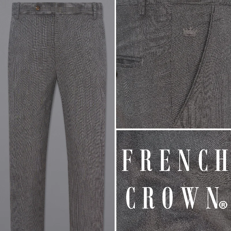 Mega Deal Wenge Gray Subtle Plaid Pant