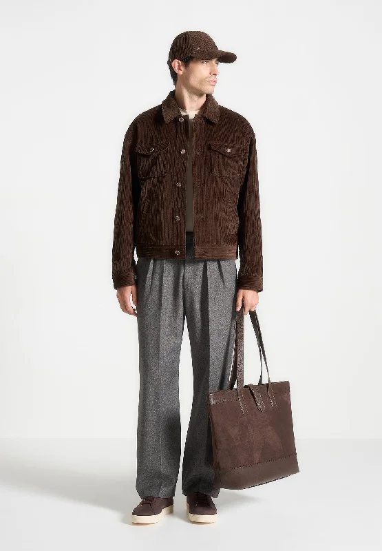 Today Only Corduroy Trucker Jacket - Brown