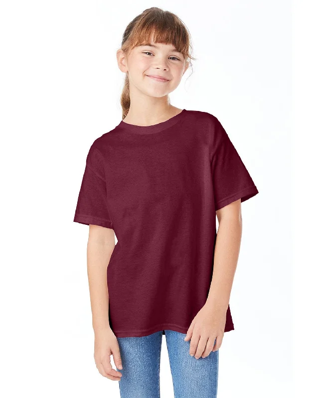 Super Savings Hanes Youth ComfortSoft T-Shirt | Maroon