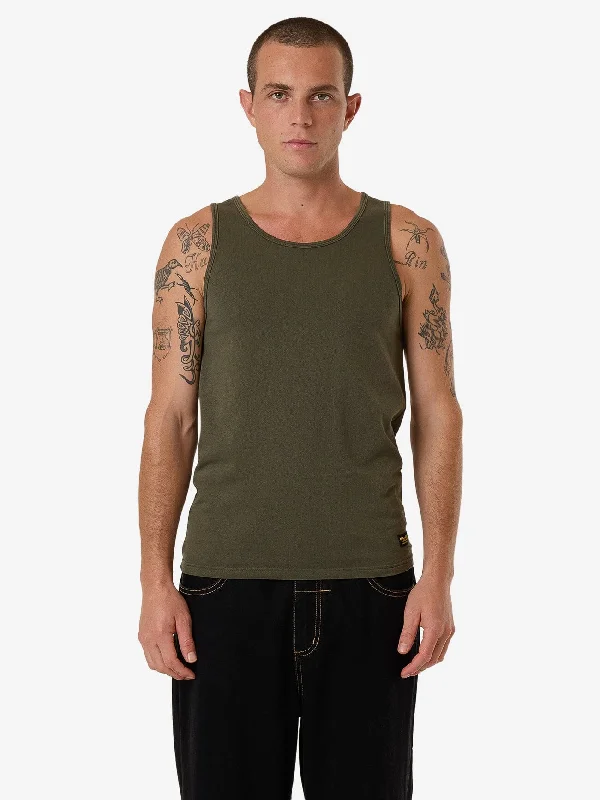 Deep Discounts Thrills Workwear Tank - Grape Leaf