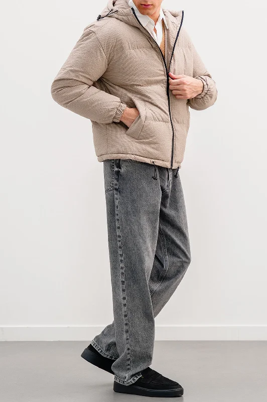 Weekend Shopping Bliss SEERSUCKER PUFFER  JACKET