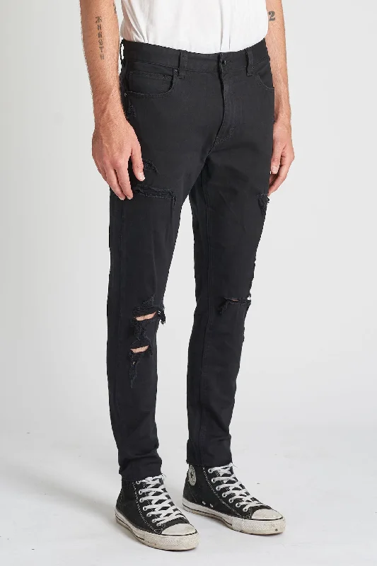 Today’s Deal Abrand Mens Dropped Slim Rogue Jean Black