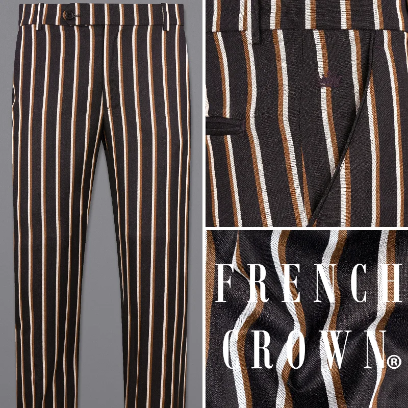 Overstock Thunder Brown Striped Pant