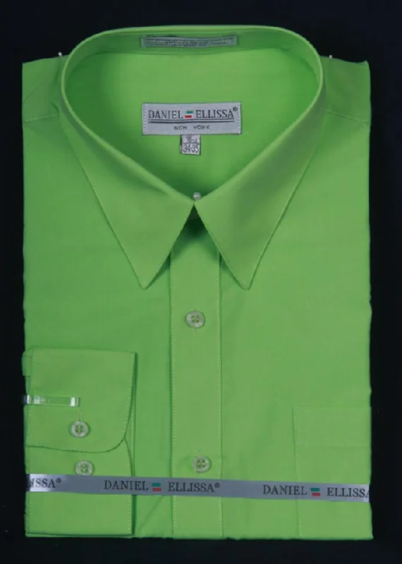 Price Rollback Men's Apple Green Long Sleeve Dress Shirt