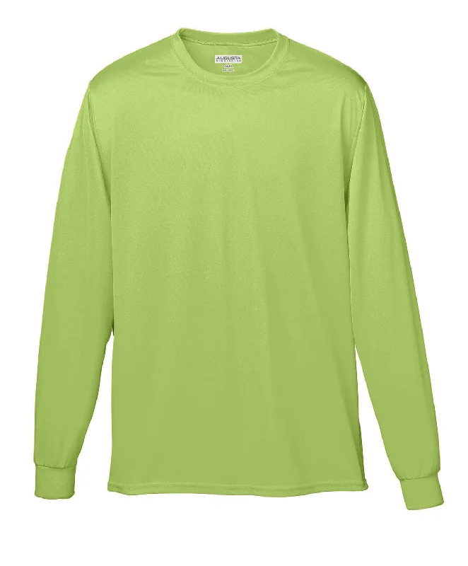 Value Deals Augusta Long Sleeve Moisture Wicking T-Shirt | Safety Green