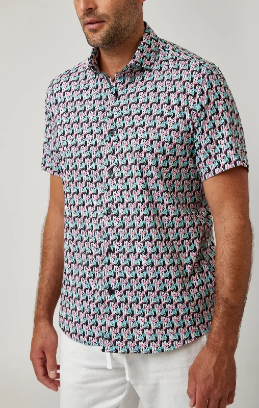 Price Smash Black Zebras Short Sleeve Shirt