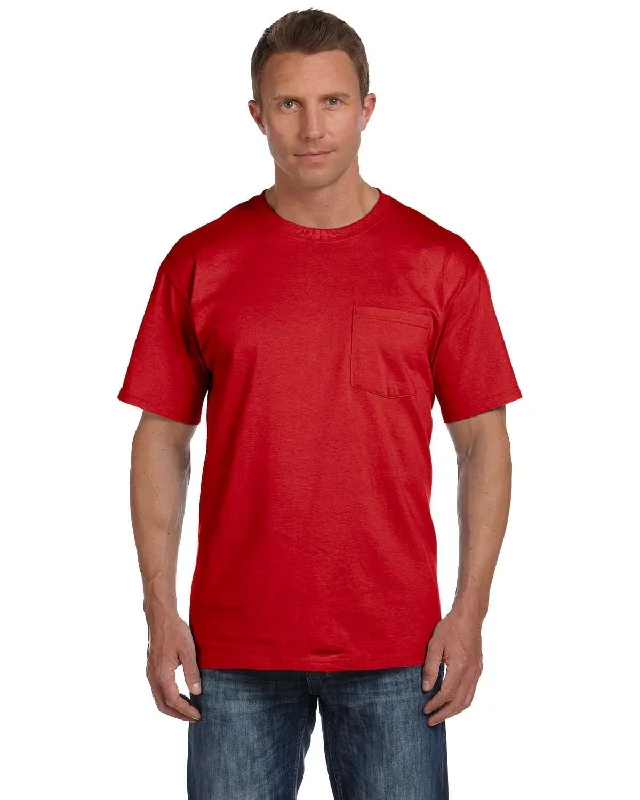 Incredible Offers Fruit of the Loom Cotton Pocket T-Shirt | True Red