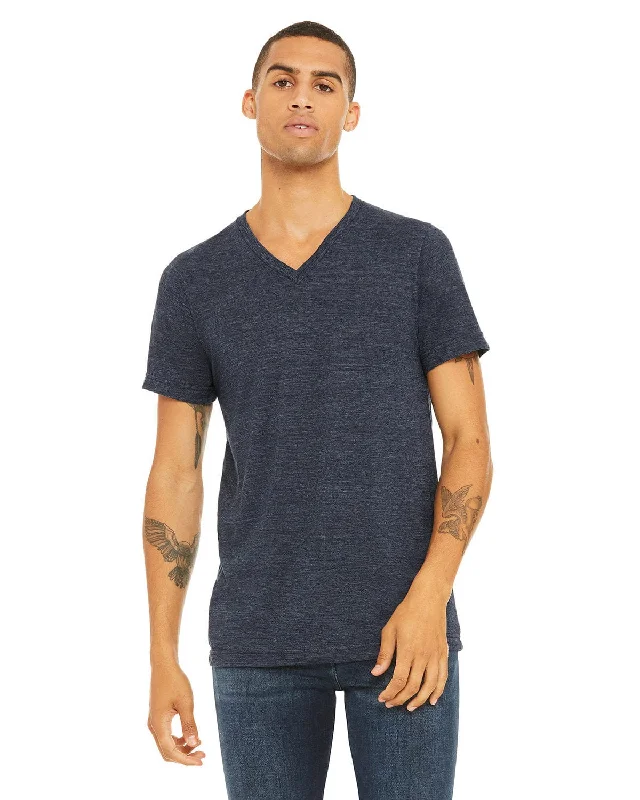Weekend Savings Spectacle Bella+Canvas Unisex V-Neck T-Shirt | Navy Slub