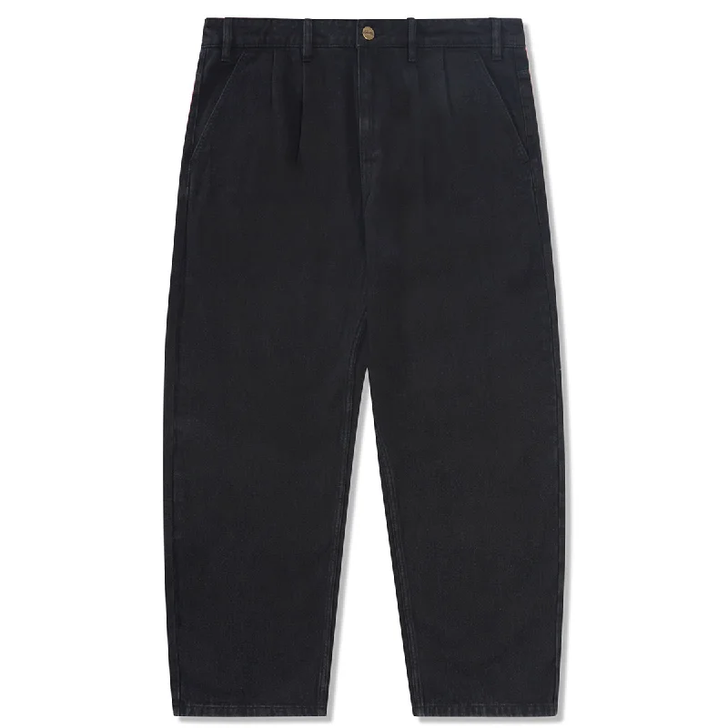 Weekend Specials to Cherish Butter Goods - Blue Note Pleated Denim Jeans Washed Black