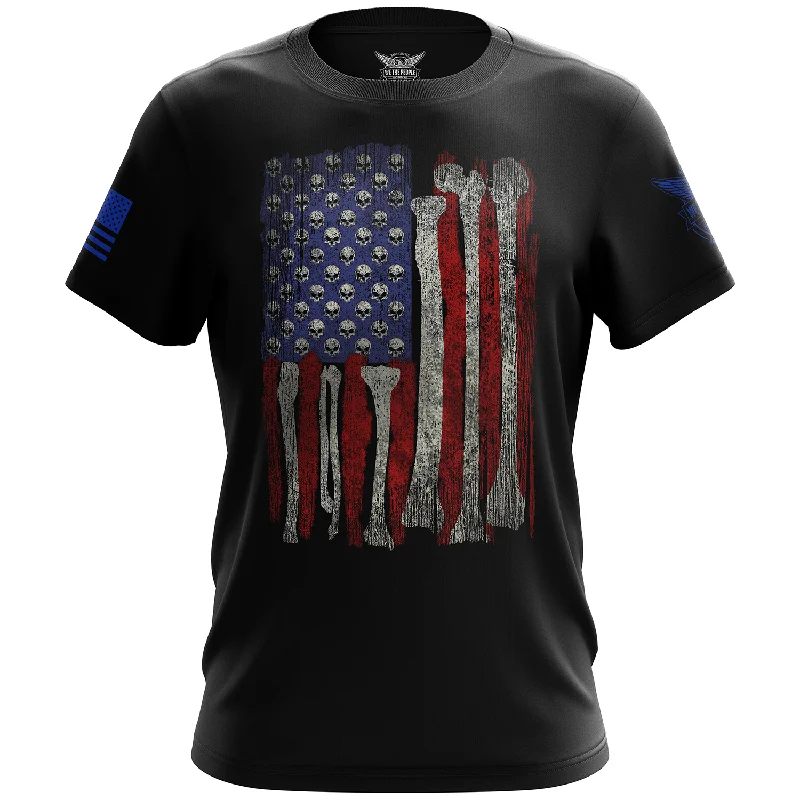Weekend Discounts You Deserve Skull Flag Short Sleeve Shirt