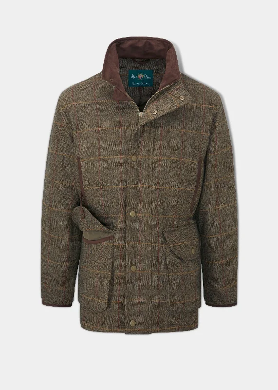Special Discount Combrook Men's Tweed Shooting Field Coat In Teak - Shooting Fit