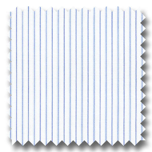 Weekend Bargains Await You Light Blue and Navy Stripe 240 2Ply Poplin - Custom Dress Shirt Weekend Bargains Await You Light Blue and Navy Stripe 240 2Ply Poplin - Custom Dress Shirt