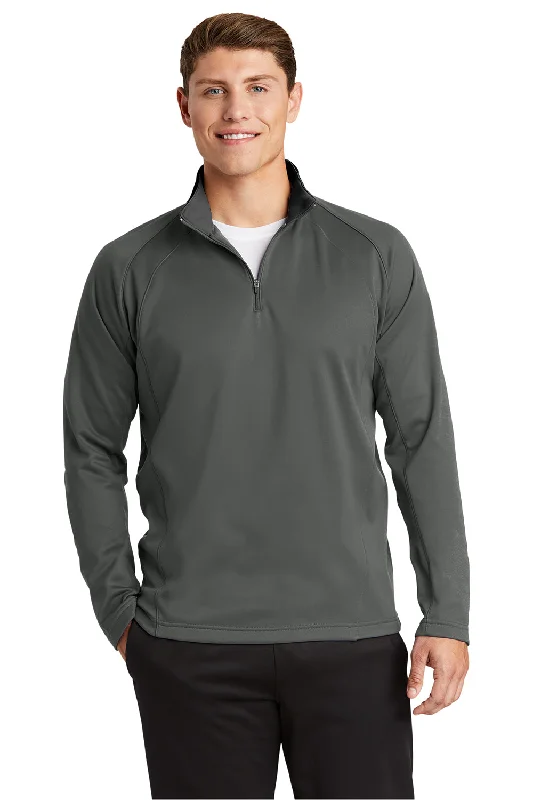 Shop Now Sport-Tek Mens Sport-Wick Moisture Wicking Fleece 1/4 Zip Sweatshirt - Dark Smoke Grey/Black Shop Now Sport-Tek Mens Sport-Wick Moisture Wicking Fleece 1/4 Zip Sweatshirt - Dark Smoke Grey/Black