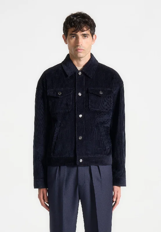 Final Markdown Corduroy Trucker Jacket - Navy