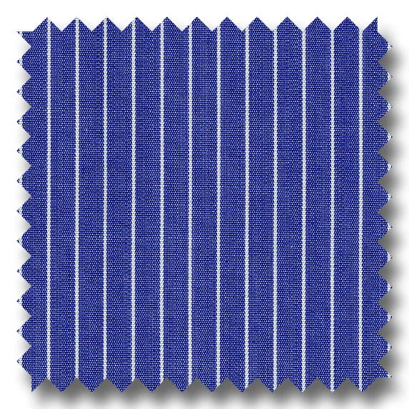 Online Exclusive Navy Blue Stripe 2Ply Broadcloth - Custom Dress Shirt