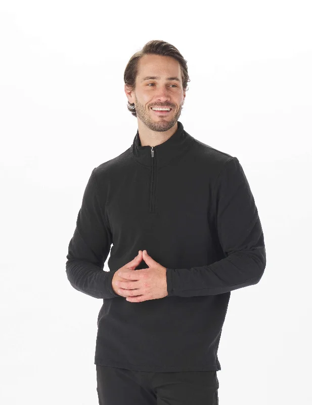 Can't Resist Vertex Quarter Zip: Black