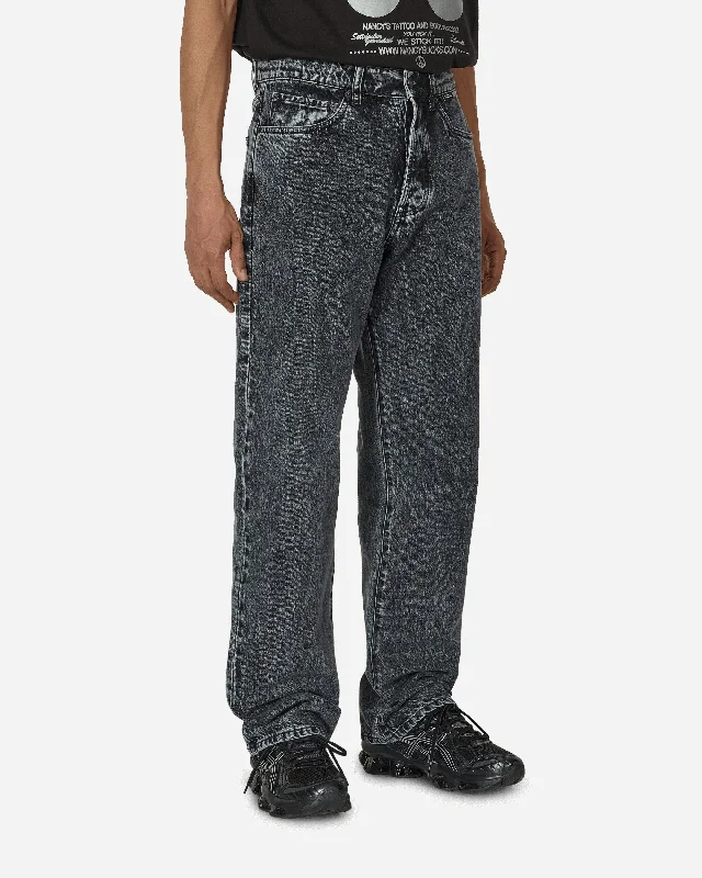 Hurry In Loose Denim Pants Grey