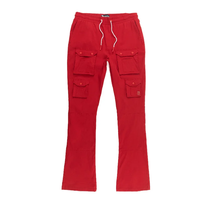 Quick Sale M1633 Colton 34” Stack Nylon/Spandex  Sweat Pants - Red