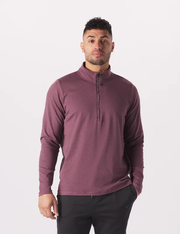 Stock Clearance Tahoe 1/4 Zip: Berry Wine
