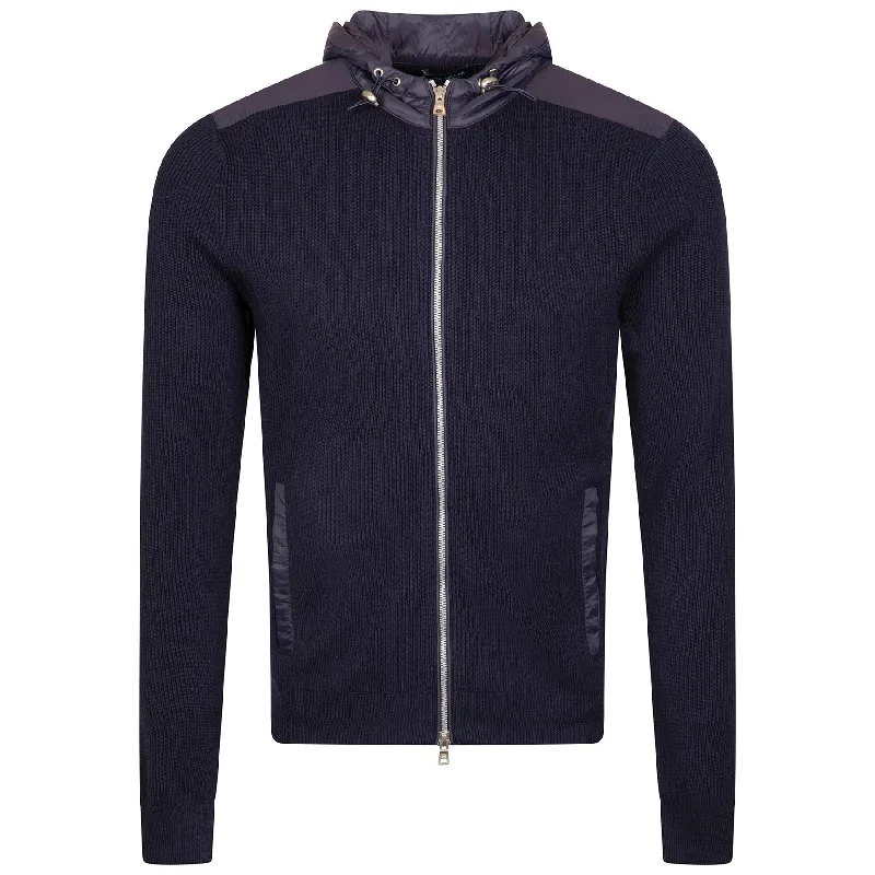 Discount Days Holdridge Hybrid Full-Zip Hooded Sweater Navy - AW24