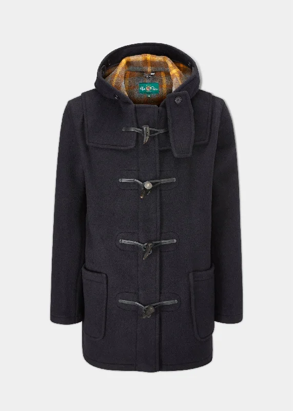 The Best Prices Alcombey Check Back Duffle Coat In Navy