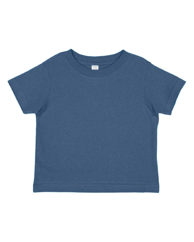 Price Slash Rabbit Skins Toddler Fine Jersey T-Shirt | Vintage Indigo