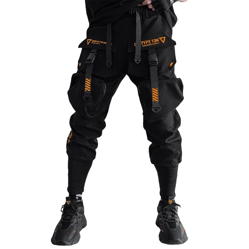 Early Access CG-Type 13N Black Orange Cargo Pants